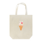 3:biscuit~スリービスケット~のうさちゃんアイス（いちご） Tote Bag