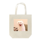 moromi_mukuの白モフ猫むく Tote Bag