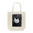 コミック&ブラックのクレヨン白猫 トートバッグ