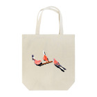 アキクサインコとウロコインコのアキクサインコと粟 Tote Bag