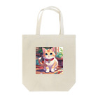 ネコのお部屋の絵を描くネコ Tote Bag