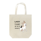 I Love Dog 0467のLady Wire fox terrier Tote Bag