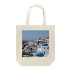 旅好きアルパカの【世界一周旅】ギリシャ　サントリーニ島の景色 トートバッグ