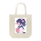 AQUAMETAVERSEのキュートな大きなリボン　BLUE PLUM  691 Tote Bag