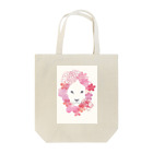 消しゴムはんこ工房kibiuの花ライオン Tote Bag