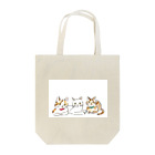 ま ゆ げ ち ゃ ん ꒊ:)の三匹の猫 Tote Bag