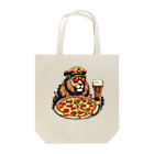 gorillArtの軍曹ライオンが愛するビールとピザ Tote Bag