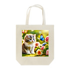 こいびとみち【恋愛♡婚活クリニック】のかわいい子猫と蝶々が仲良く遊んでいる様子✨ Tote Bag