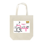 みちゅみん鉄道webshopのみちゅみん鉄道路線図 Tote Bag