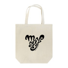 myselfのlogo tote bag / black トートバッグ