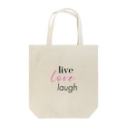 cocono shopの生きよう、愛そう、笑おう-live love laugh- Tote Bag
