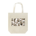 kiryu-mai創造設計の白猫ぎっしり Tote Bag