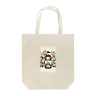 ぷぷオレンジのkokeshi dolls白い花 Tote Bag