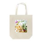 meke flowersのレモンイエローとアップルグリーン　ローズシリーズ Tote Bag