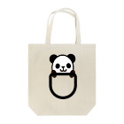 えいこせんせいの「にこにこパンダ」のくっきりポケットにこにこパンダ Tote Bag