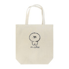 m-coffeeの白モフ　ビションフリーゼ Tote Bag