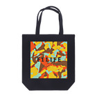 F1LIFEストア・SUZURI支店のF1LIFE トートバッグ（オレンジ×ネイビー） Tote Bag