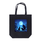 Super_Bluemoonの不思議な世界のゴリラと黒猫の友情🎵 Tote Bag