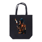 hoodie styleの松明を持つ女性 Tote Bag