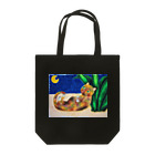 あなぐま(ひらいまき)の夜のコケねこさん Tote Bag