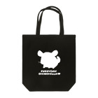 しっぽくらぶの毎日チンチラさん(白)※BLACK対応 Tote Bag