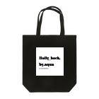 Holly_hock. by.aquaのHolly_hock. by.aquaロゴトート  ブラック Tote Bag