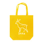 MrKShirtsのShika (シカ) 白デザイン Tote Bag