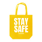 STAY SAFE IF YOU LOVE SOME ONEのSTAY SAFE IF YOU LOVE SOME ONE / ホワイトプリント フロント トートバッグ