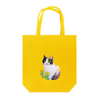 harupink🌸ペット似顔絵illustの三毛猫と菜の花 トートバッグ