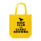 座敷ふくろうのKEEP CALM AND CARRY BROWNIE2 トートバッグ