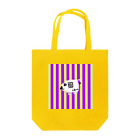 usa100の【白】紫黄色ストライプ羊 Tote Bag