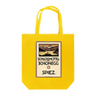 YS VINTAGE WORKSのスイス・ベルン州シュピーツのシャトーホテルの古い広告 Tote Bag