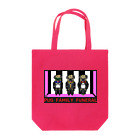 ショップ メダマオンプの葬式パグ（ファミリー） トートバッグ Tote Bag