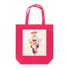 葉純の水彩イラストレーション雑貨の花椿ちゃん トートバッグ
