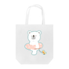 ぽこもこのお店のまるいシロクマくんとアヒルちゃん Tote Bag