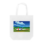 GALLERY misutawoの草原の飛行機 トートバッグ