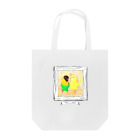 j8ie de vivre♪の　インコ隊　手書きの額に飾ってみた『小６作品　仲良しインコの絵 Tote Bag