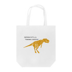 NIKORASU GOの恐竜ティラノサウルスTシャツ「鬼さんこちら手のなるほうへ」 トートバッグ