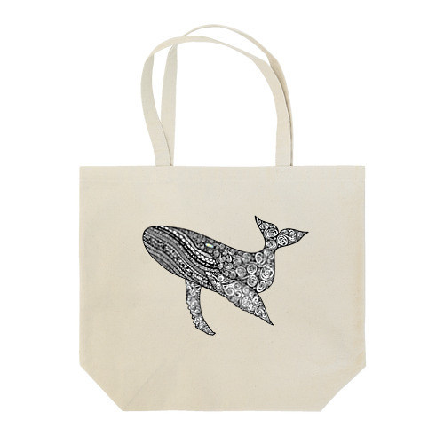 ゼンタングル 鯨 Tote Bag