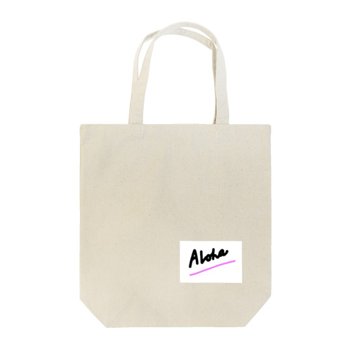 手書きALOHAピンク線 Tote Bag