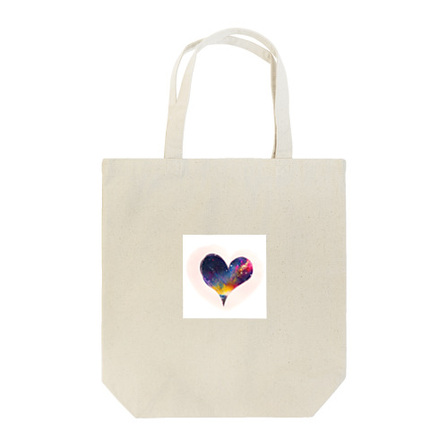 彩りハート銀河ペイント Tote Bag