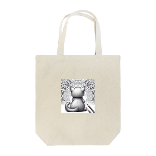 Back-raised Dream Cat Tote Bag