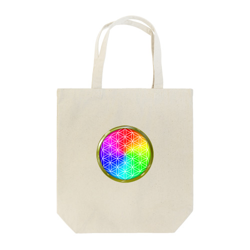 FlowerOfLife_RainbowClYo Tote Bag