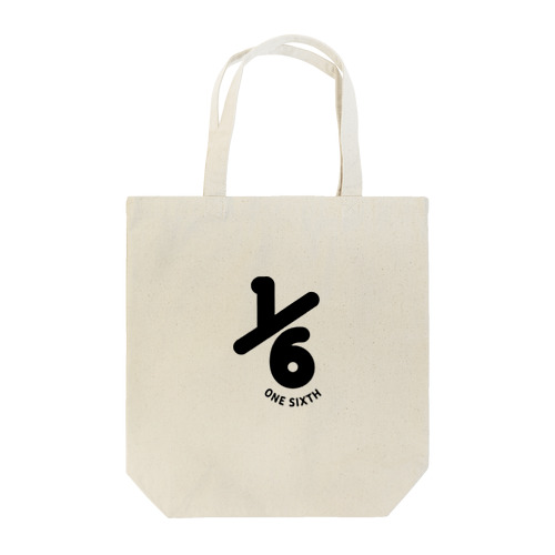 1/6(ONE SIXTH) ロゴグッズ（黒） Tote Bag
