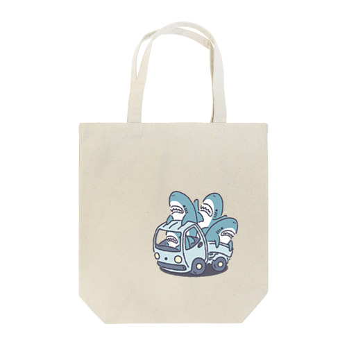 サメがたくさんトラックに Tote Bag