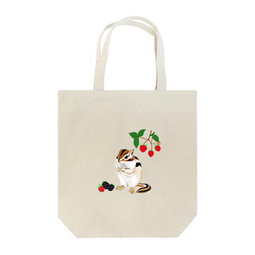 木苺とシマリス Tote Bag