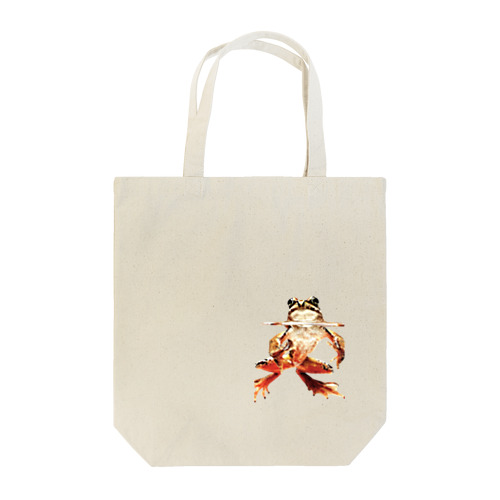 水辺から顔を出すカエル Tote Bag