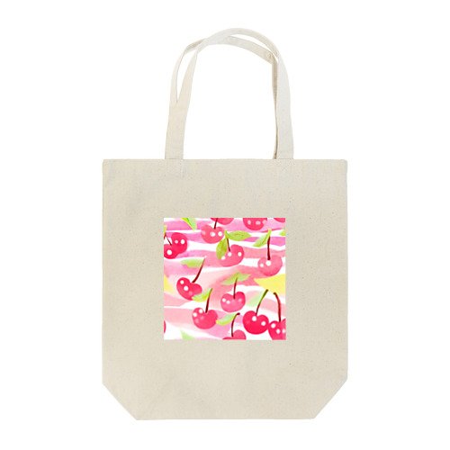 さくらんぼまみれ Tote Bag