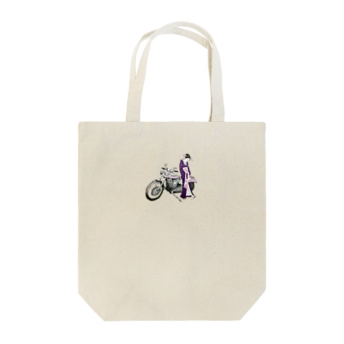 浮世絵とバイク-woman- Tote Bag