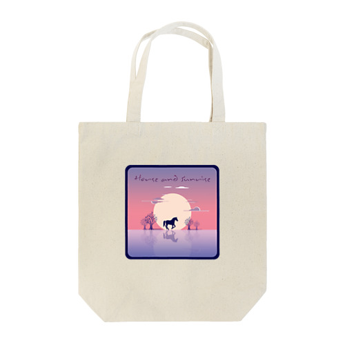 Horse and Sunrise Tote Bag